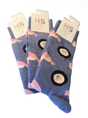 Happy Socks *BUNDLE OF 3* Sushi Shrimp Socks